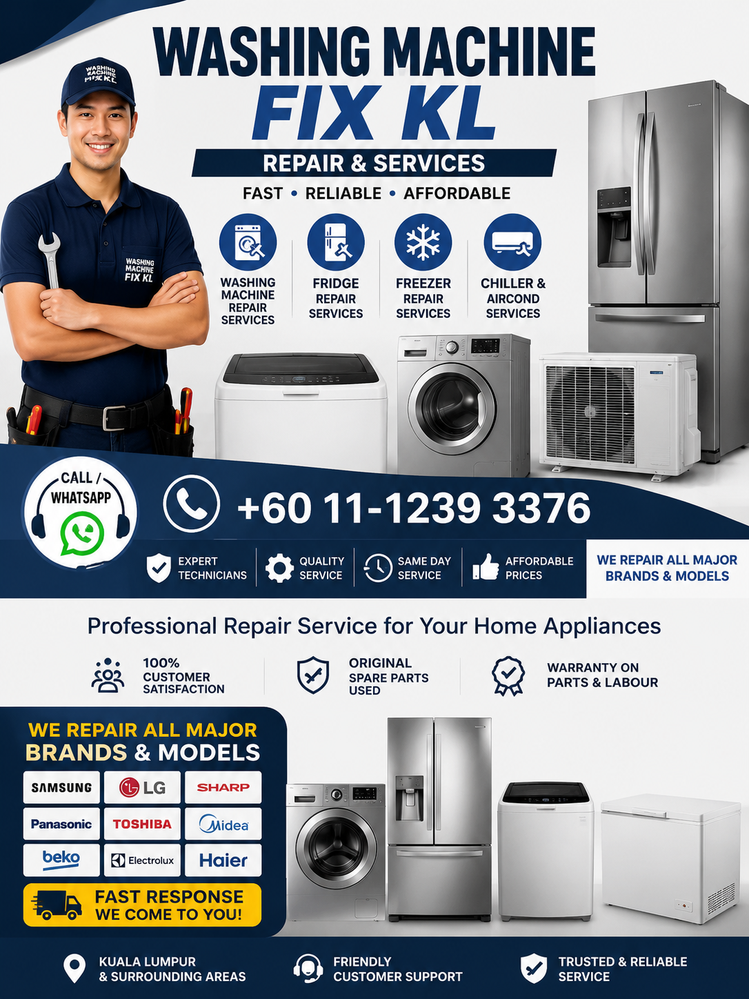 Washing Machine Fix KL appliance repair services promotional poster